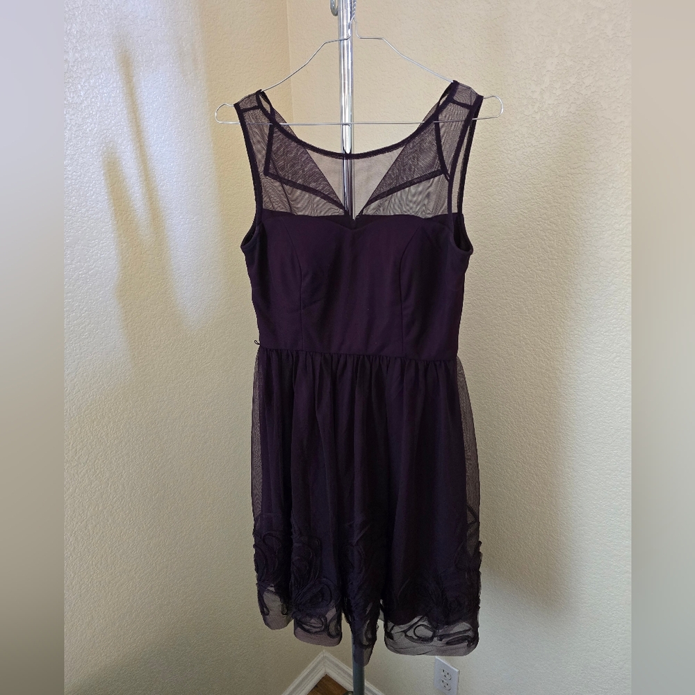 Eliza J Burgundy Zip Up Pullover Dress
